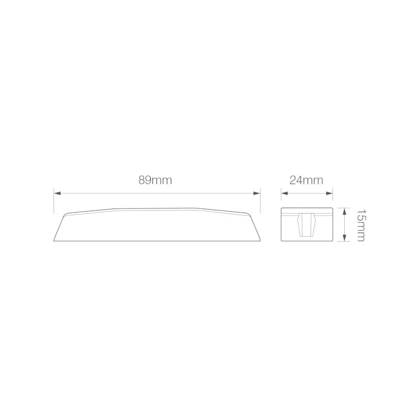 LED varsellys 4 LED-er | R65 | slank | ravgul | 10-30v - 2