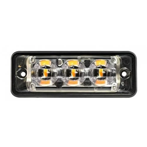 Ultra-platt Slimline LED-varningsljus 3 LED | vit | 12-24v