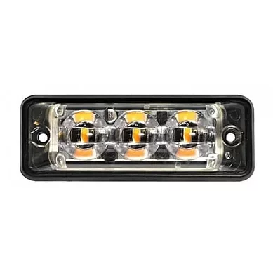 Ultra-flat Slimline LED warning light 3 LEDs | white | 12-24v