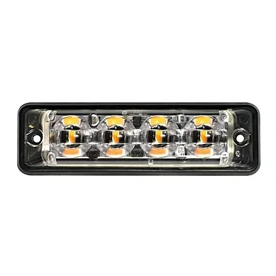 Ultra-flat Slimline LED warning light 4 LEDs | white | 10-30v
