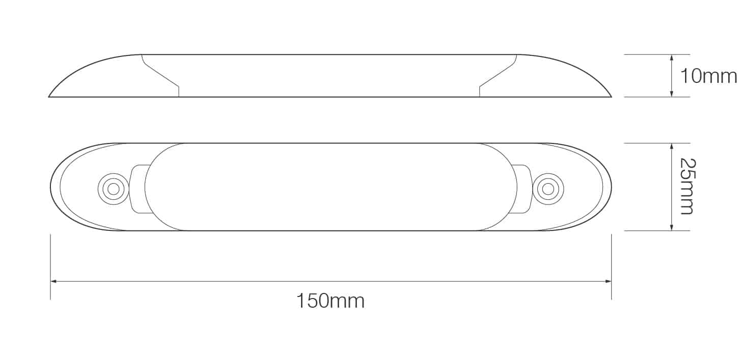 LED innerbelysning | exkl. strömbrytare | 15cm. kabel | vit | 12V |. | kallvit - 2