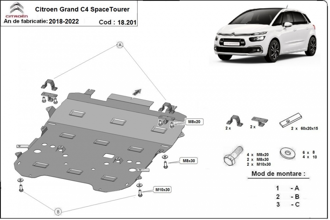 Skid plate Steel Engine+ | Citroën Grand C4 SpaceTourer (2018-2020) - 3