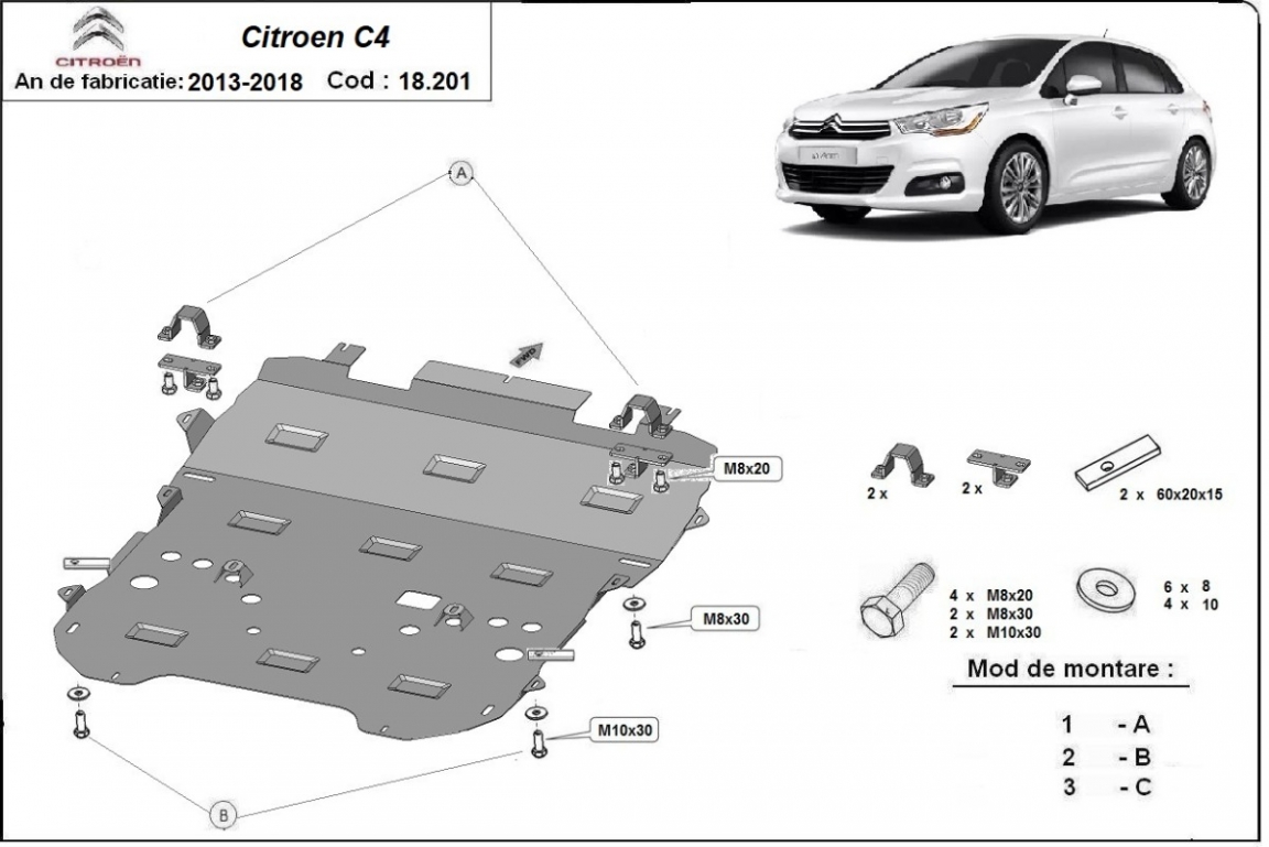 Skid plate Steel Engine+ | Citroën C4 (2017-2026) - 3