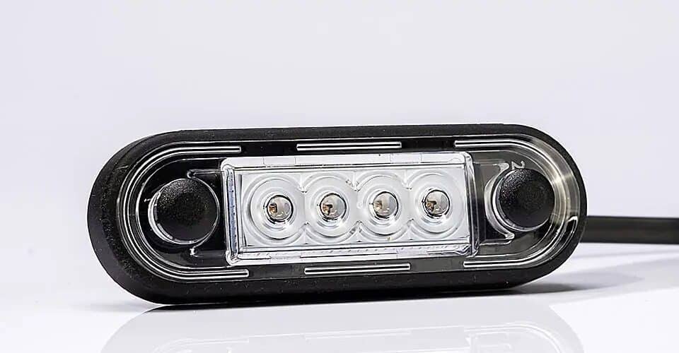 LED marker lights flush mounting amber 12-24v 5m cable - 7