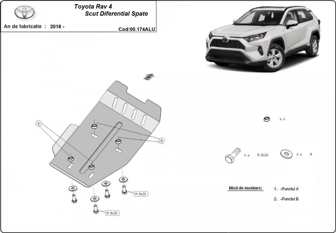 Bunnplate Aluminium Bakdifferensial | Toyota RAV4 (2006-2013) - 3