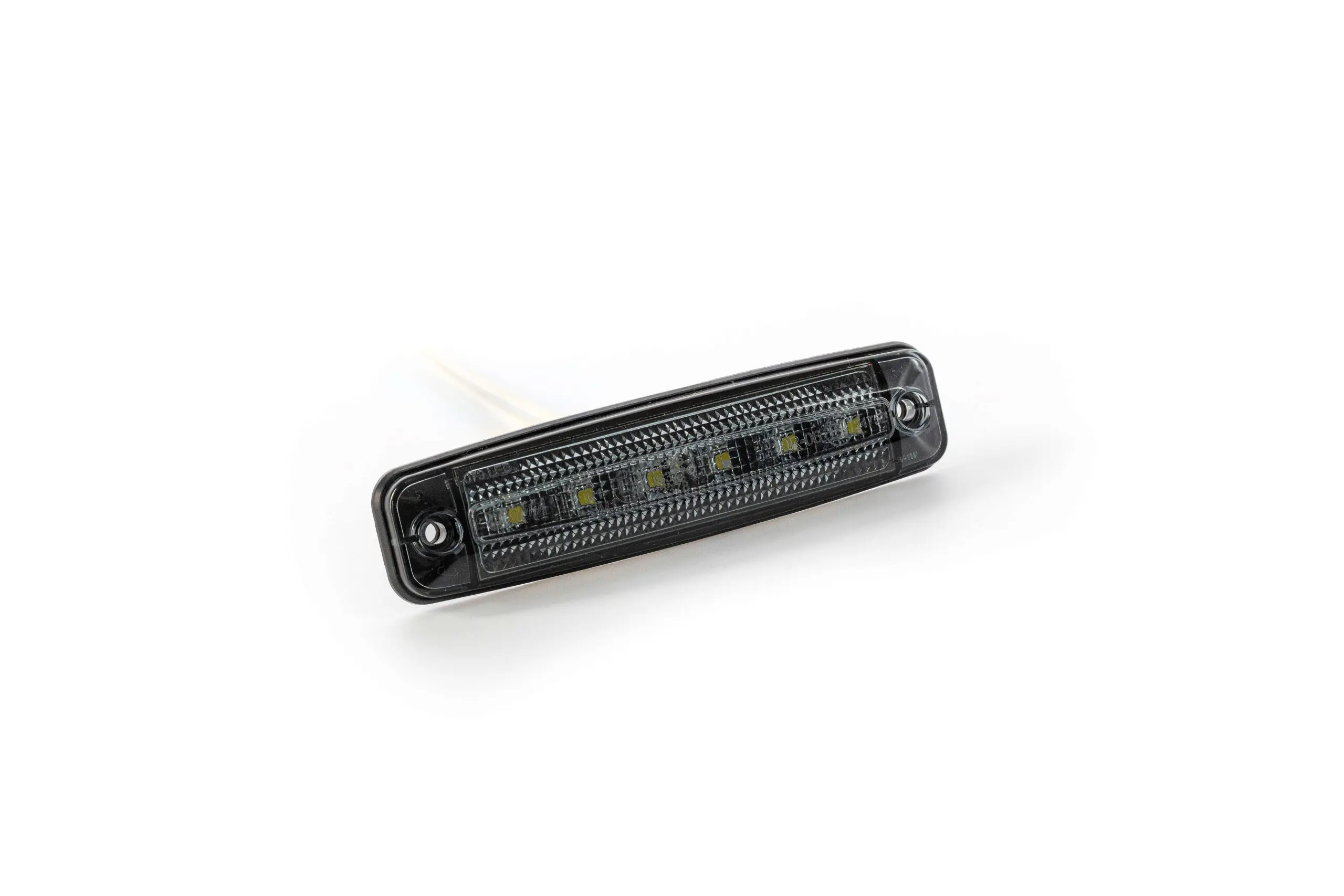LED markeringslys | mørk-look | hvit | 12-24V | 0.15m kabel