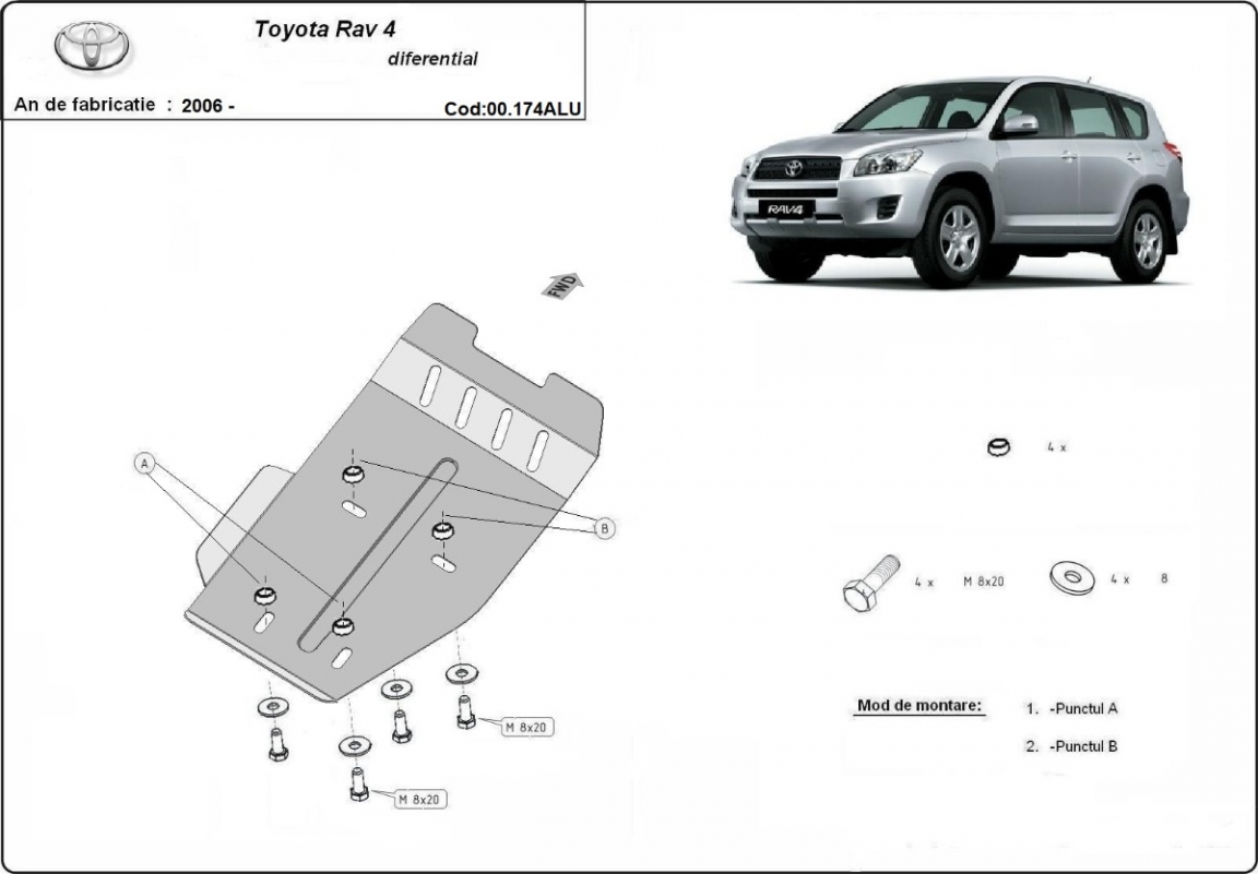 Bunnplate Aluminium Bakdifferensial | Toyota RAV4 (2006-2013) - 3