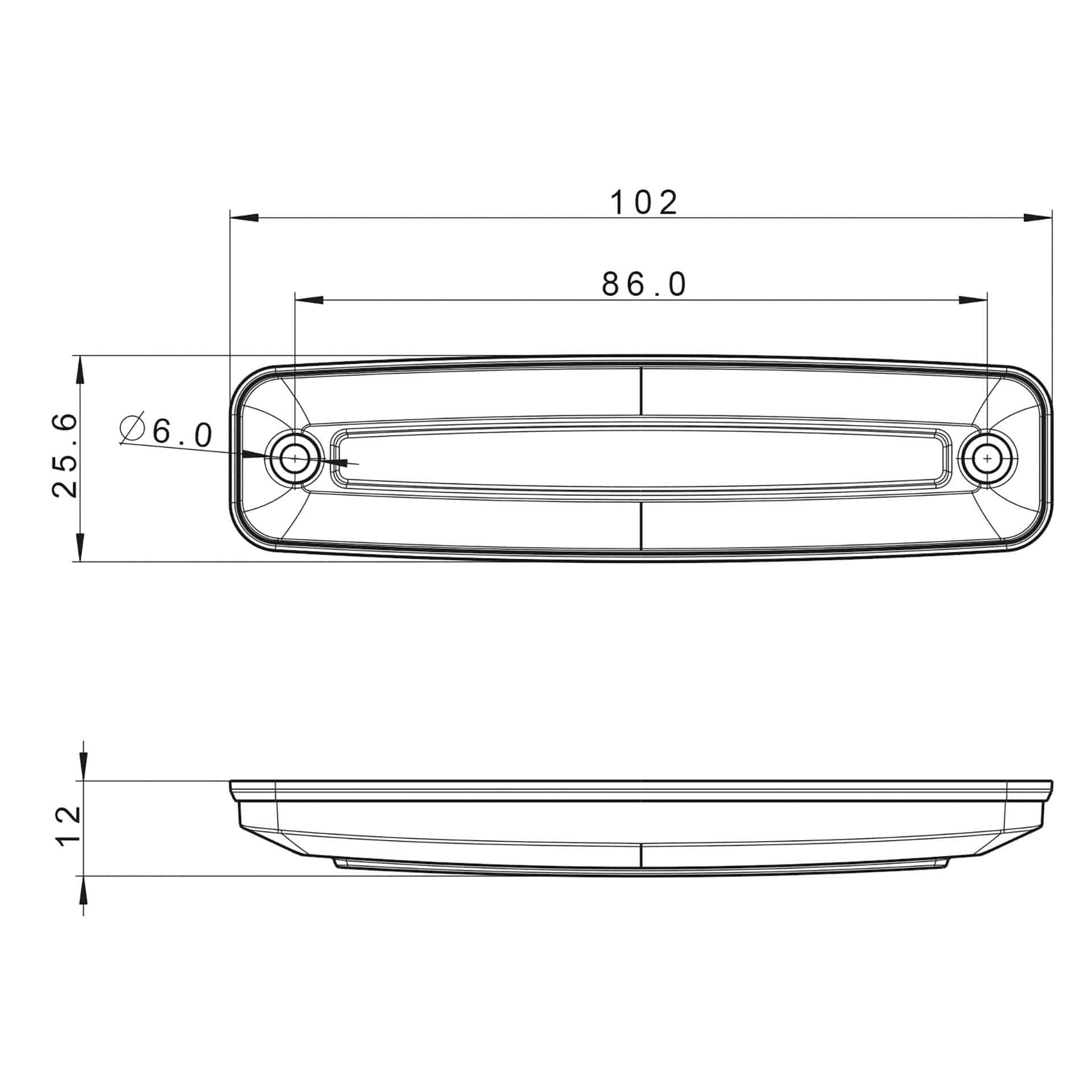 LED marker lys rød 12-24v 15cm kabel - 5