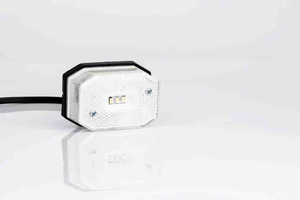 LED markeringslys hvit 12-24v 0.75mm2 kontakt
