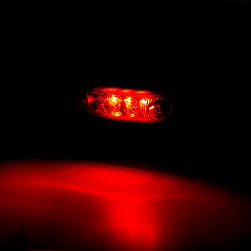 LED mörk markeringslampa röd 12-24v 50cm kabel - 2