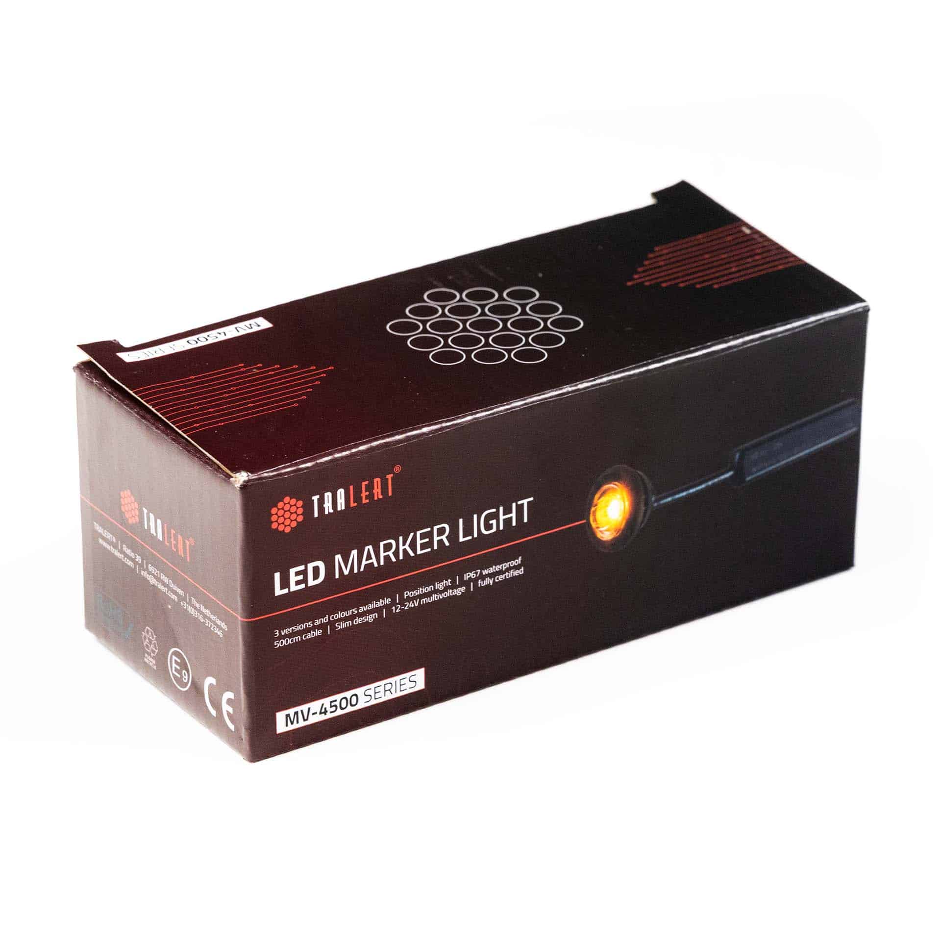 LED markeringslys ravgul 12-24v 500cm kabel - 7
