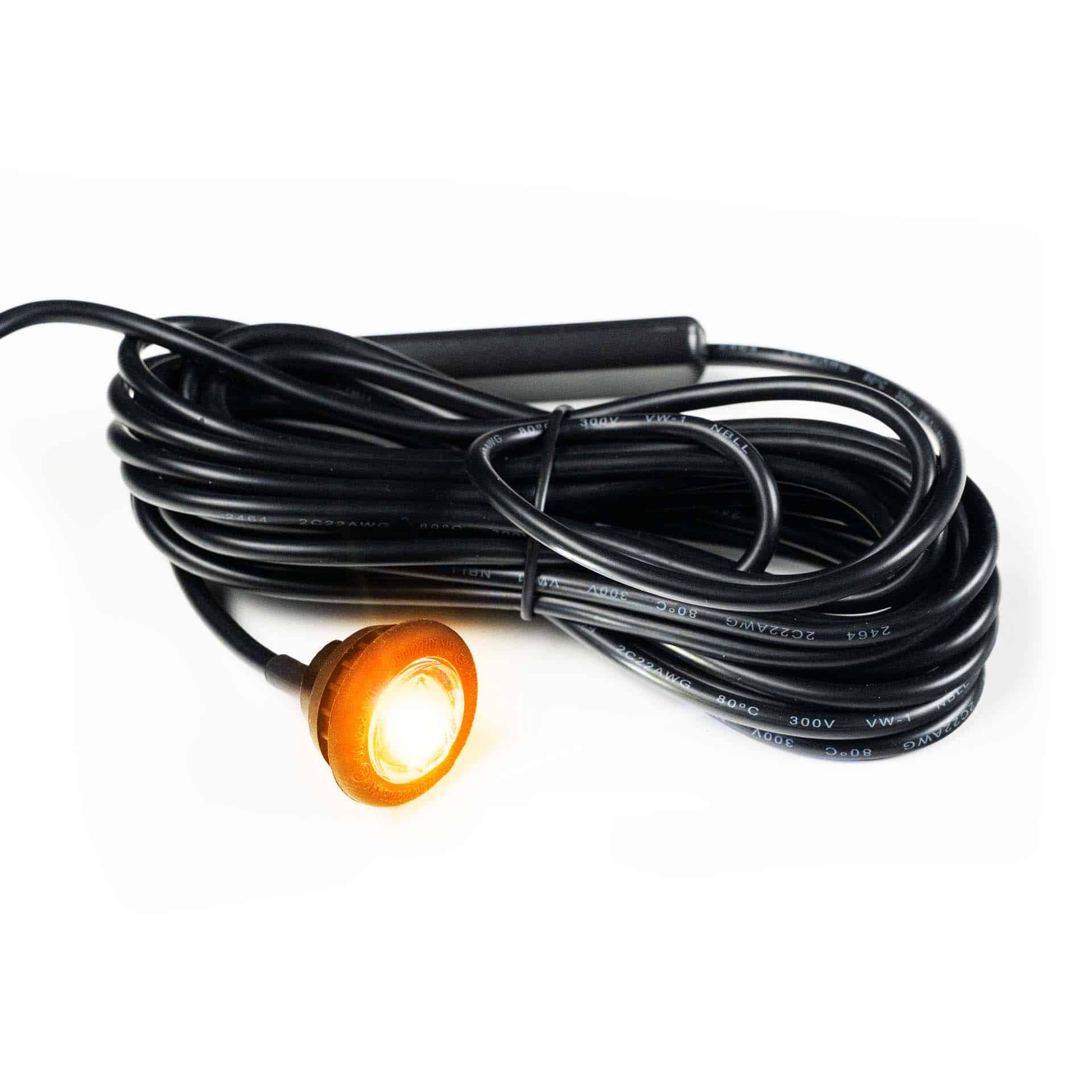 LED markeringslys ravgul 12-24v 500cm kabel