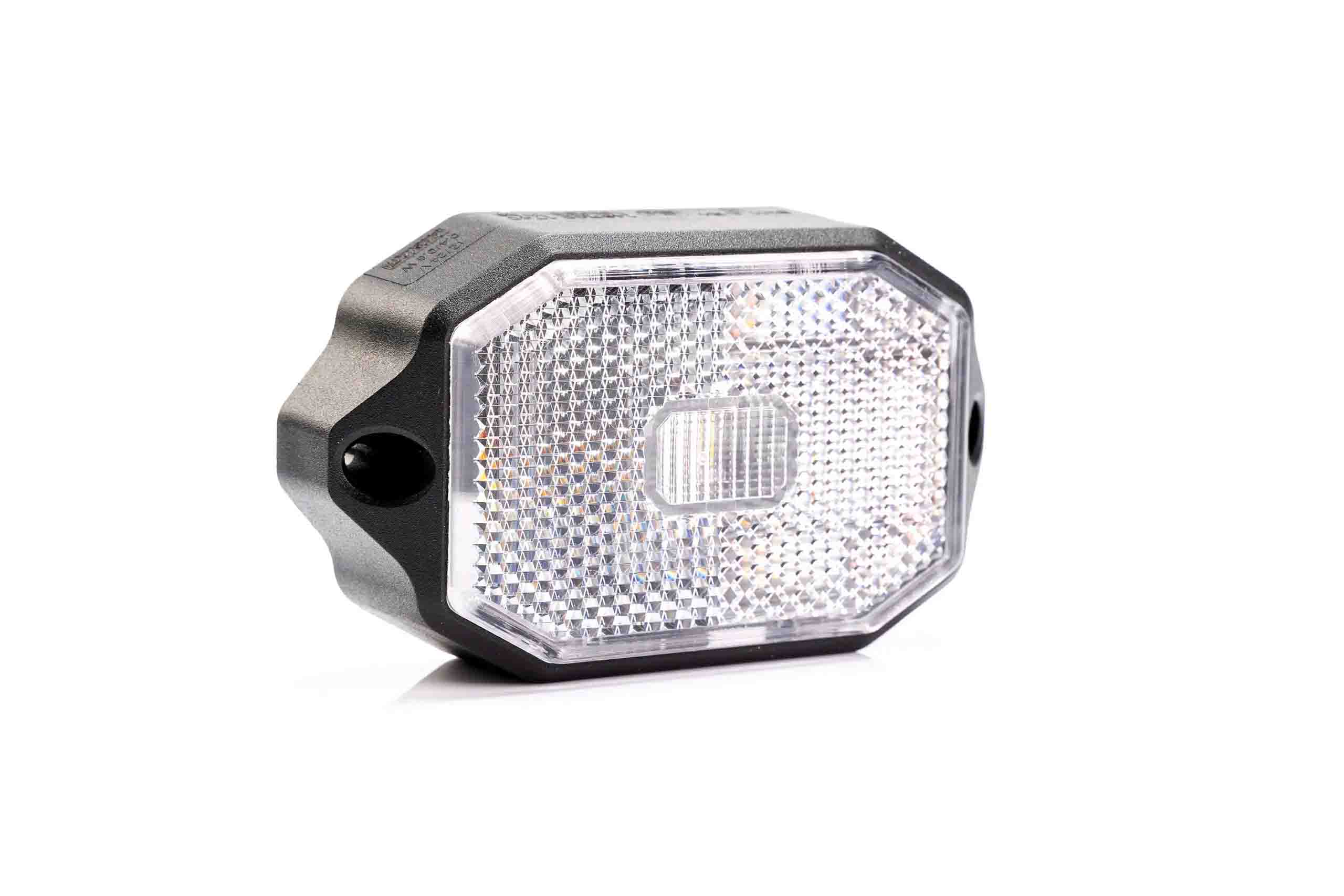 LED markeringslys hvid 12-24v, 0,75mm2 stik