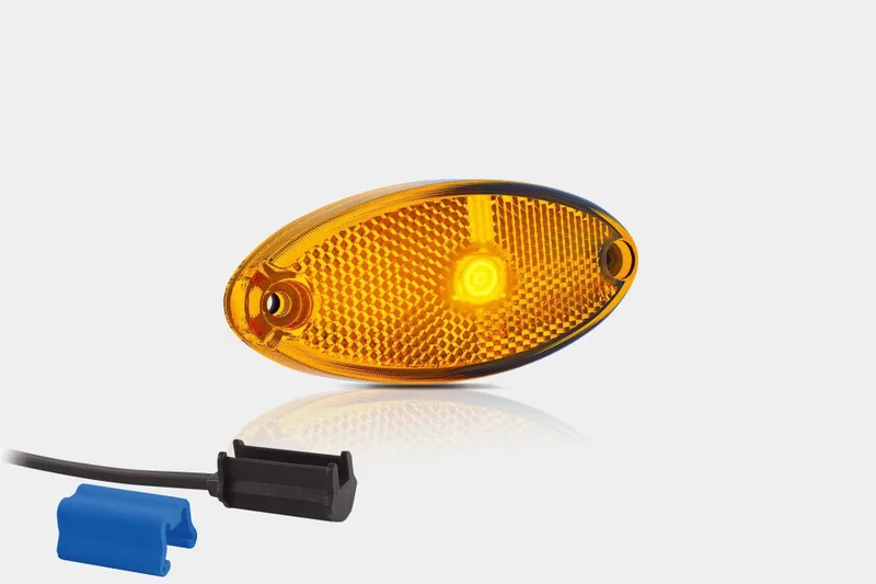 LED markeringslys oval rav | 12-24v | 0,75mm². kontakt