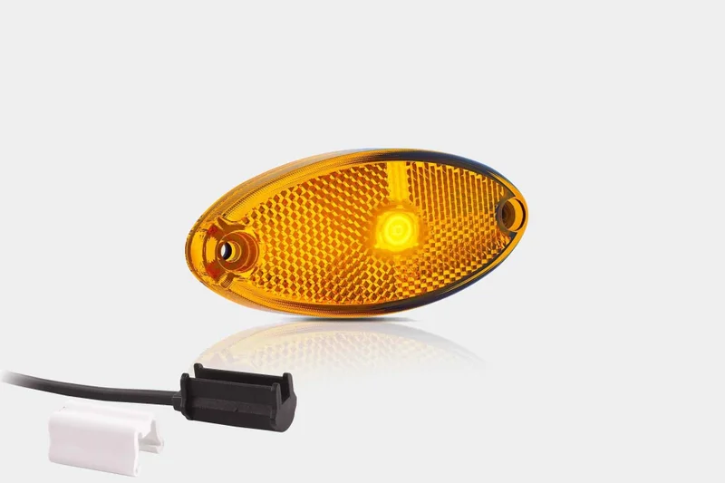 LED markeringslys oval rav | 12-24v | 1.5mm². kontakt