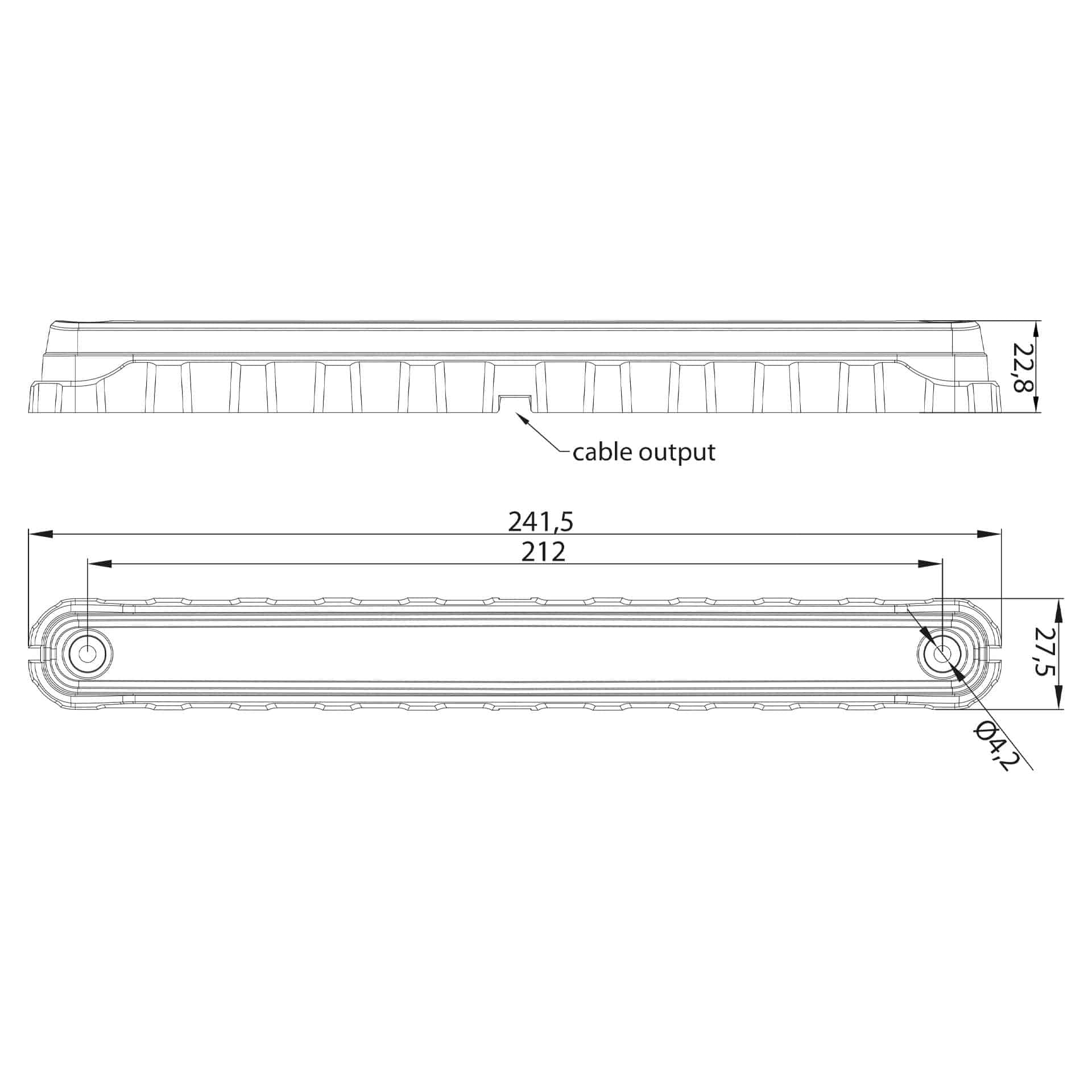 LED marker light red | 12-24v | 0.15m cable - 4