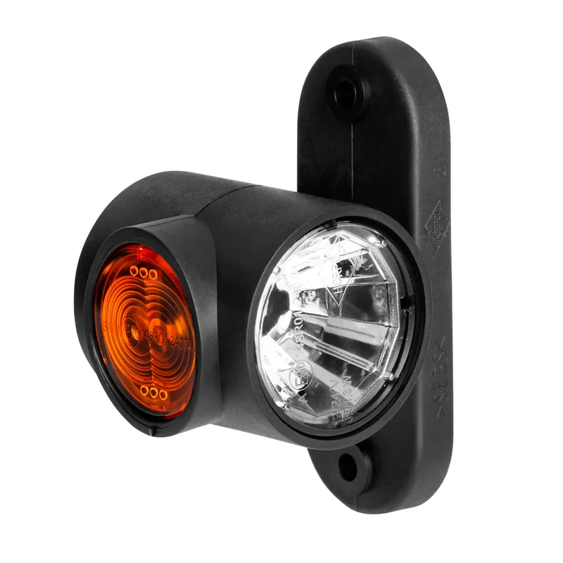LED mørke side markeringslys rød-hvit-amber 12-24v 50cm kabel