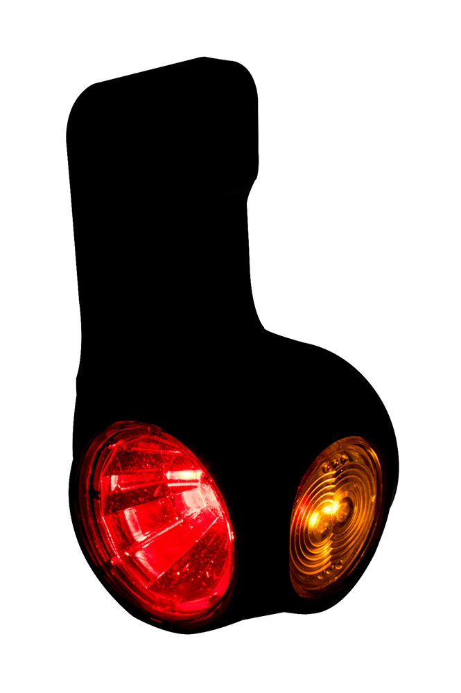 LED mørk side markeringslys, højre rød-hvid-amber 12-24v 60cm kabel