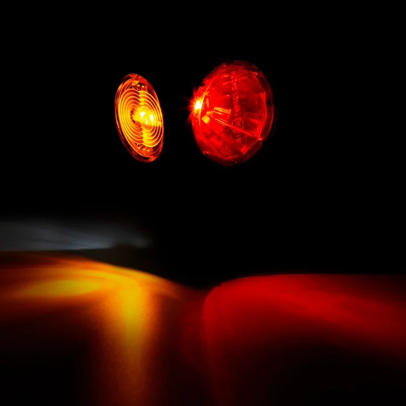 LED dark side marker light right red-white-amber 12-24v 50cm cable - 3