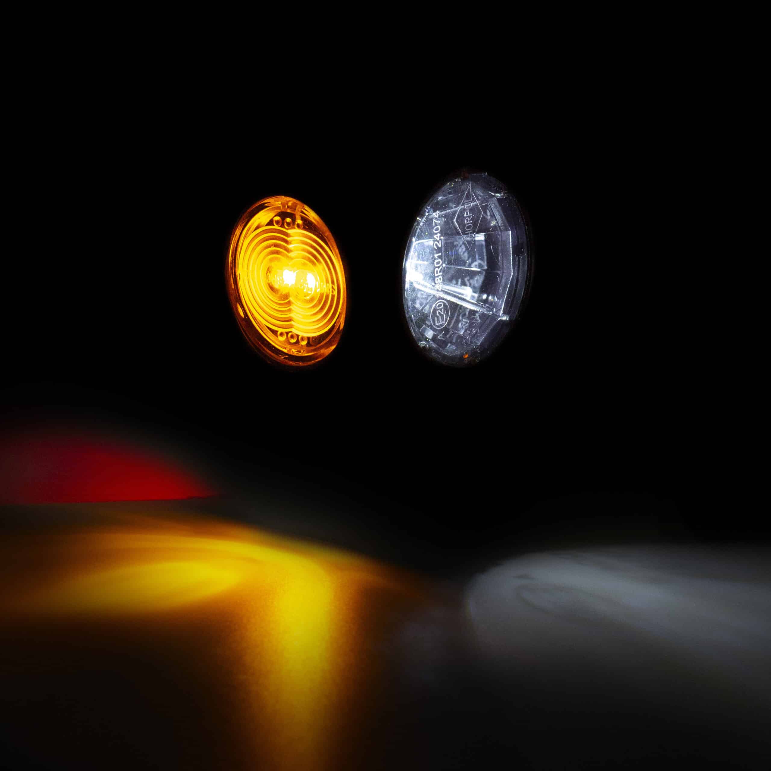LED Sidomarkeringsljus vänster bärnsten 12-24v 0.5m+1.5mm² con - 4