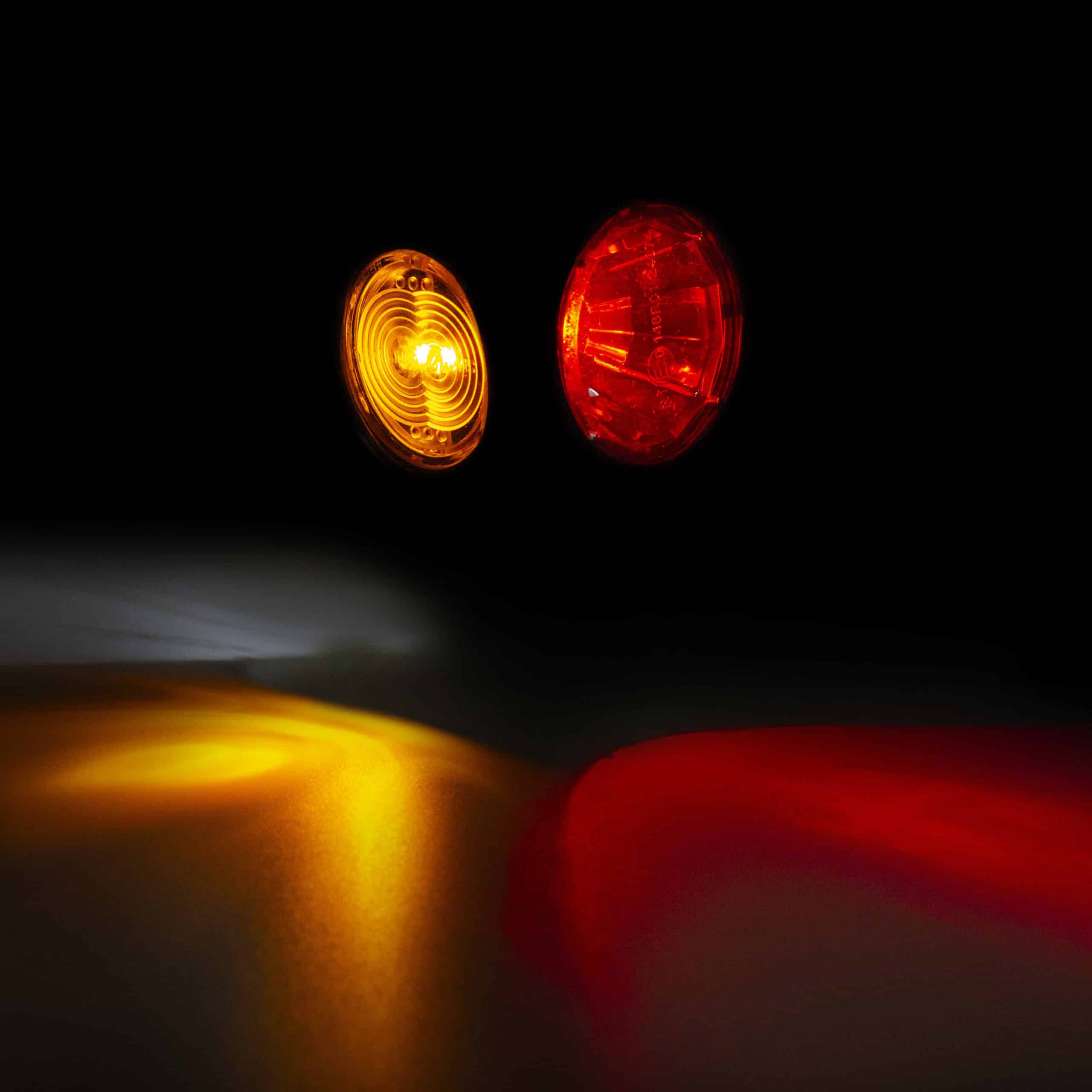 LED Sidomarkeringsljus höger bärnsten 12-24v 0.5m+1.5mm² con - 4