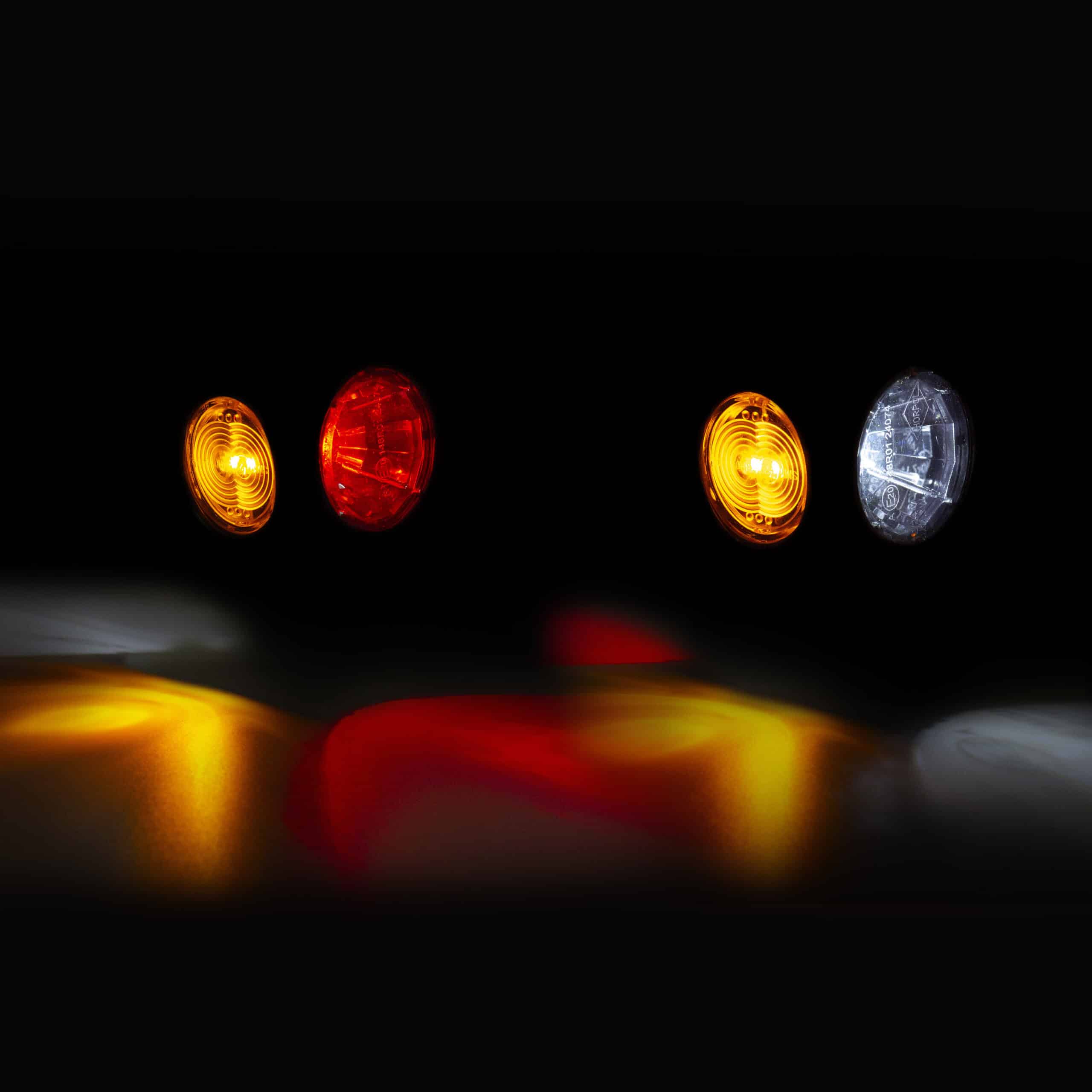 LED Sidomarkeringsljus höger bärnsten 12-24v 0.5m+1.5mm² con - 3