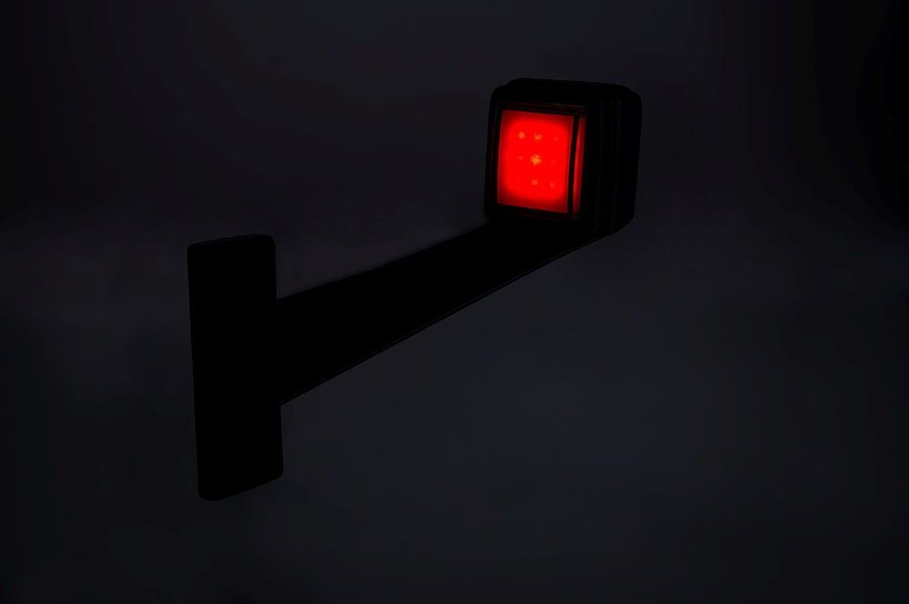 LED sidemarkeringslys venstre rød-hvid 12-24v 50cm kabel - 5