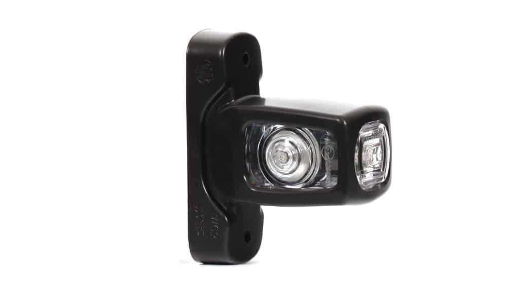 LED sidemarkerlys rød-hvid-amber 12-24v 21cm kabel