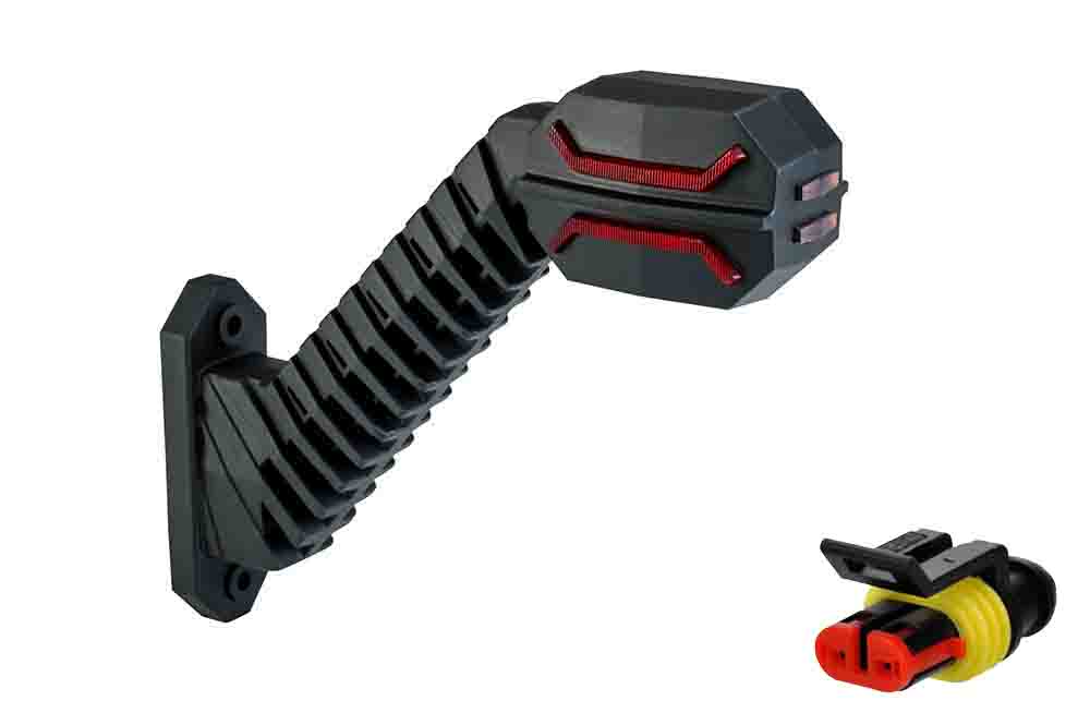 LED sidomarkeringsljus höger 12-24v 2-PIN SuperSeal