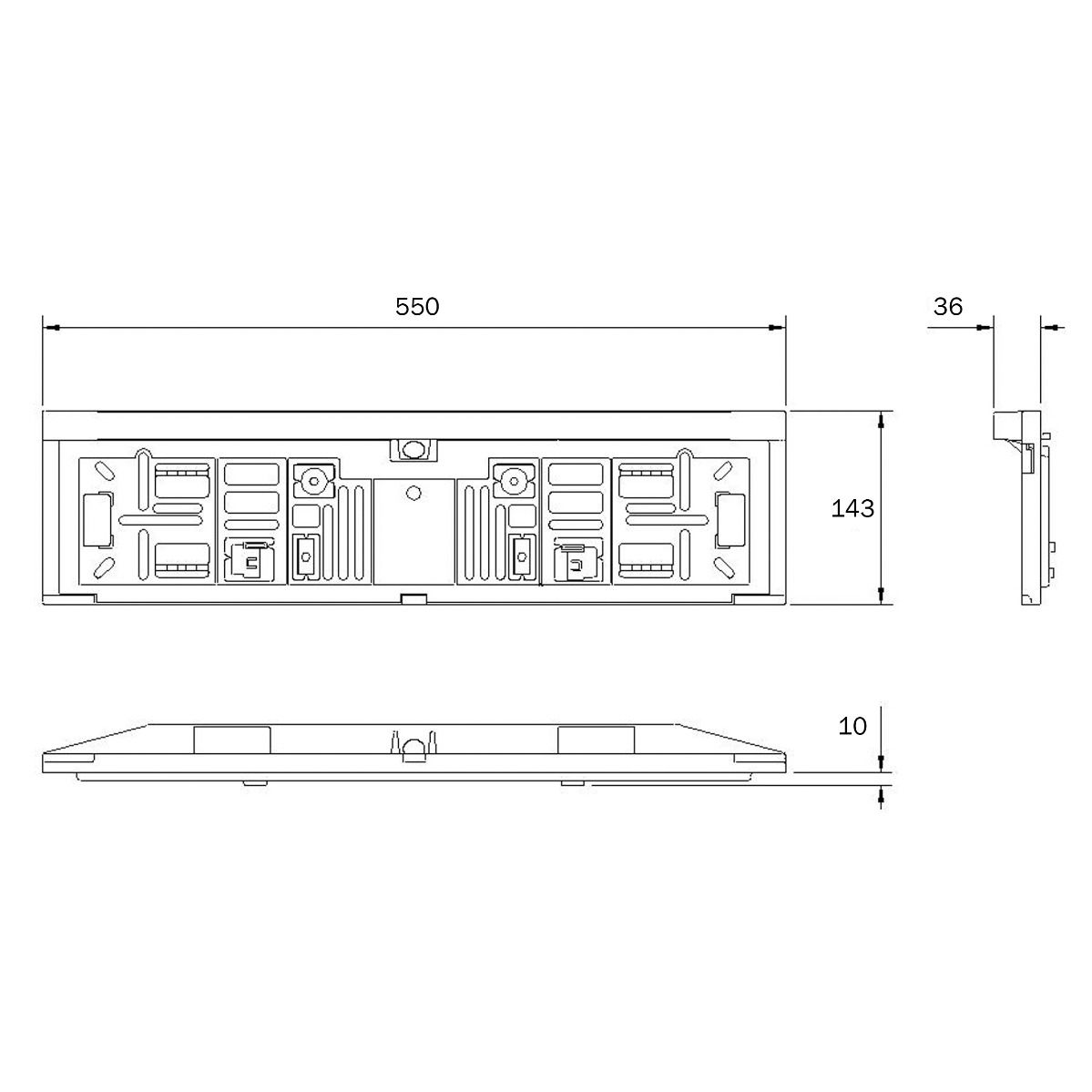 LED ADR nummerpladeholder inkl. belysning 1,5m + 1,5mm² stik - 2