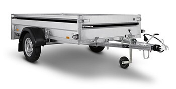 Brenderup Lågbyggd flakvagn Serie LMT Bromsad Tvåaxlad 1000 kg