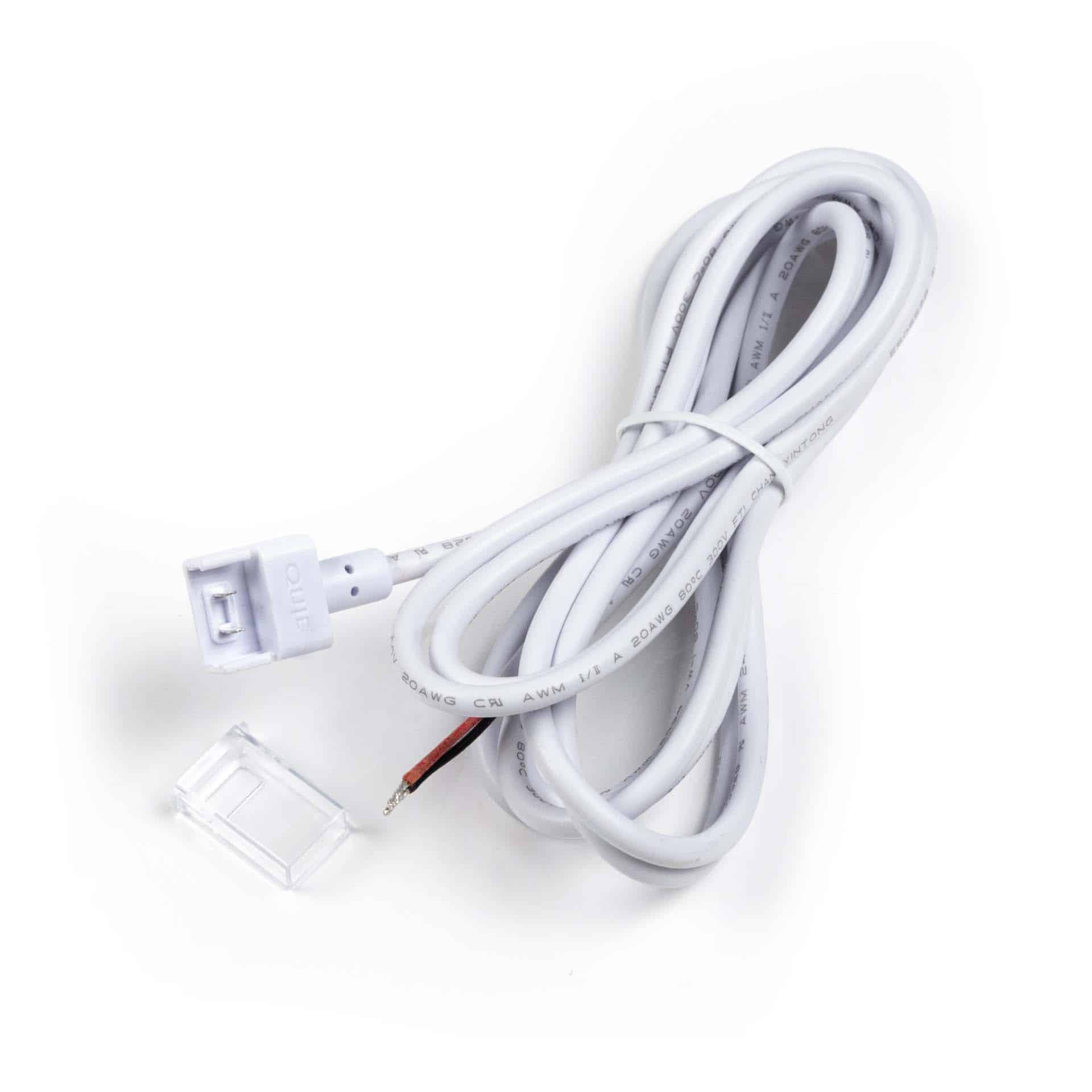 Klikk-på kontakter IP68 for LED-stripe (kontakt - 200 cm kabelende)