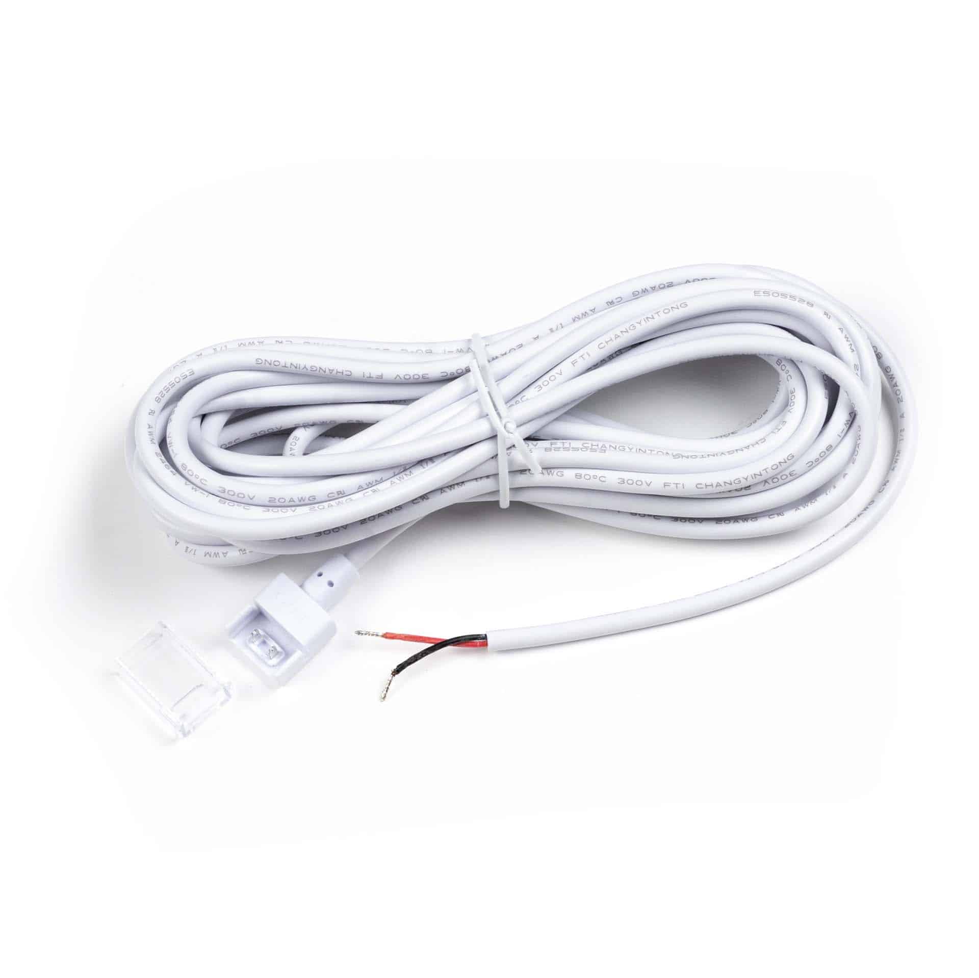 Klik-på stik IP68 til LED-strimmel (stik - 500 cm kabelende)