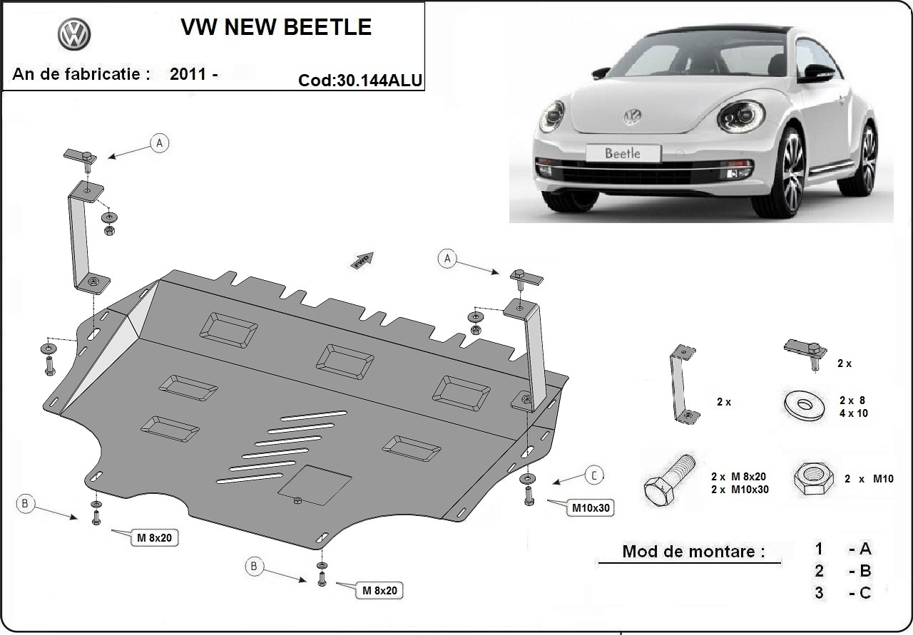 Bunnplate Aluminium Motor+ | VW New Beetle (2011-2017) - 3