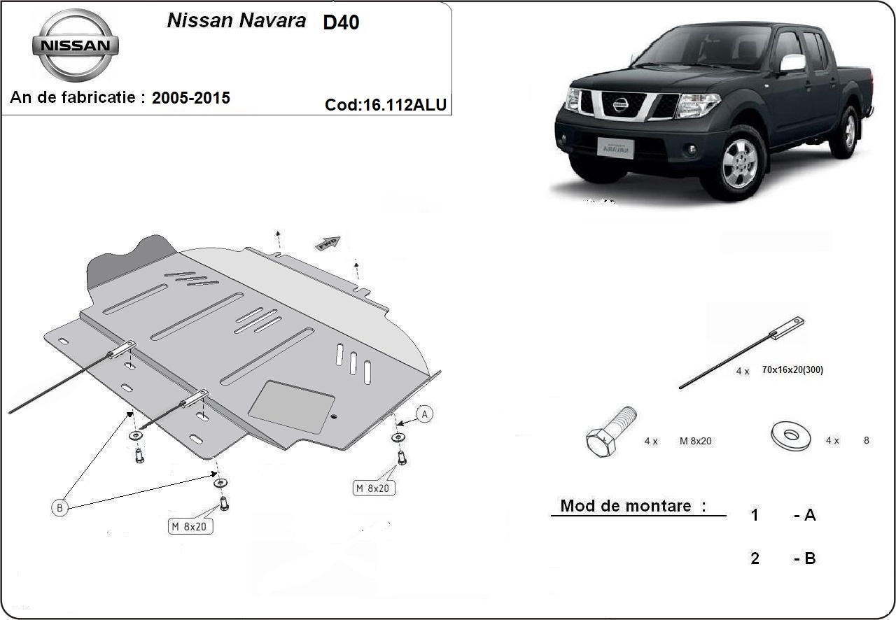 Bundplade Aluminium Motor | Nissan Navara (2005-2015) - 3
