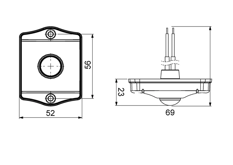 Rörelsesensor 12-24v 30cm kabel - 2