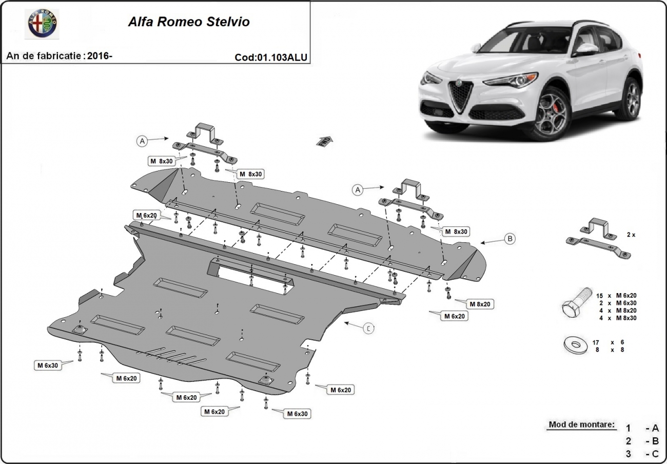 Skid plate Aluminium Engine+ | Alfa Romeo Stelvio (2016-2026) - 3