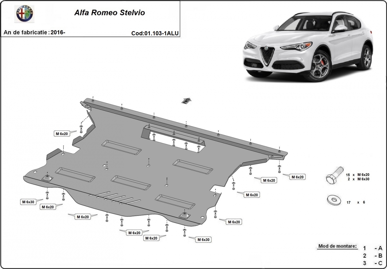 Skid plate Aluminium Engine+ | Alfa Romeo Stelvio (2016-2026) - 3