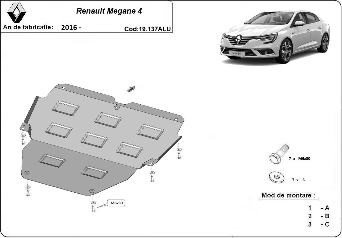 Aluminium beschermplaat Motor+ | Renault Megane IV (2016-2026) - 3