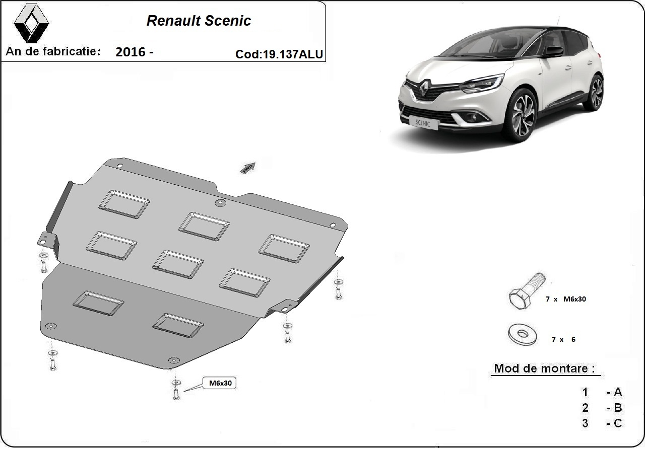 Skid plate Aluminium Engine+ | Renault Scenic IV (2016-2026) - 3