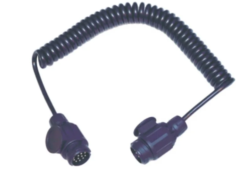 Curly cord 260cm, 2x 13-PIN with 8x charger