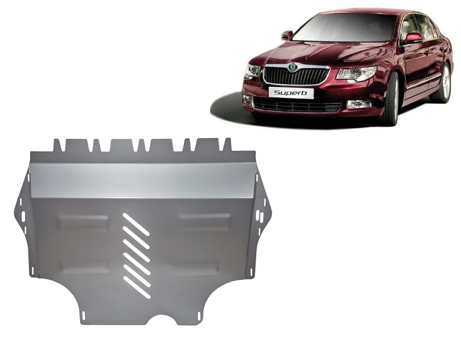 Bundplade Aluminium Motor+ | Skoda Superb II (2008-2015) - 2