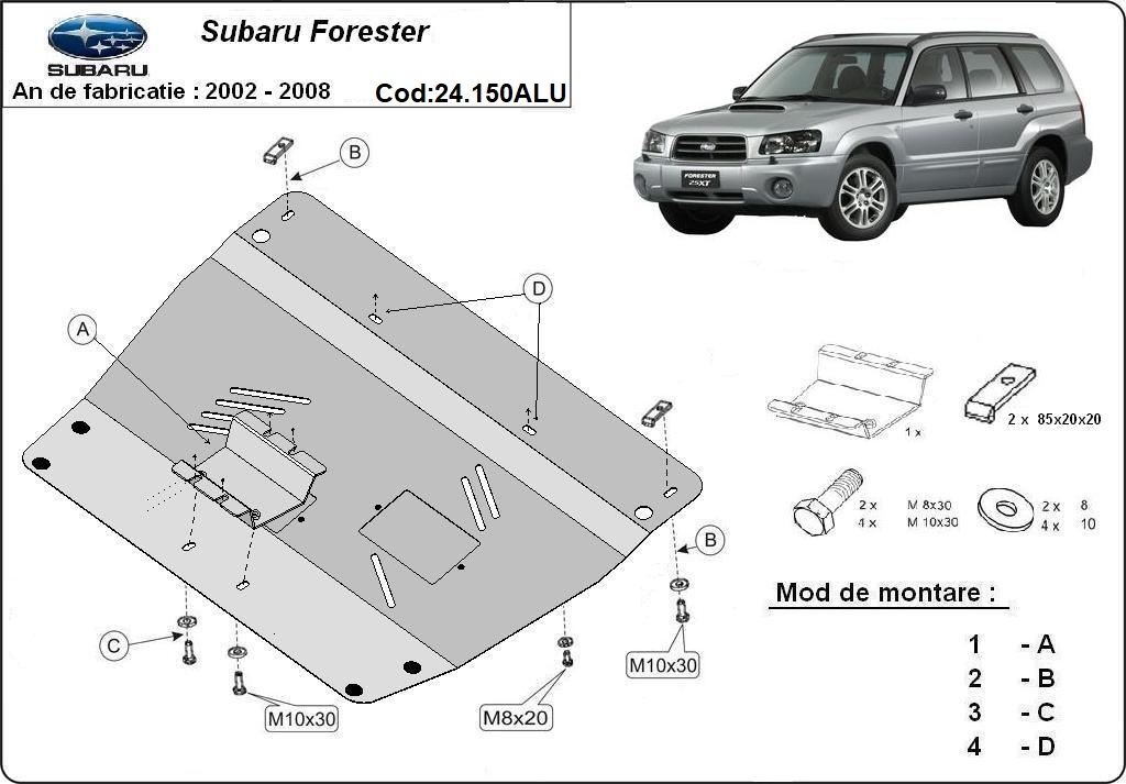 Pohjapanssari Aluminium Moottori | Subaru Forester 2 (2002-2008) - 3