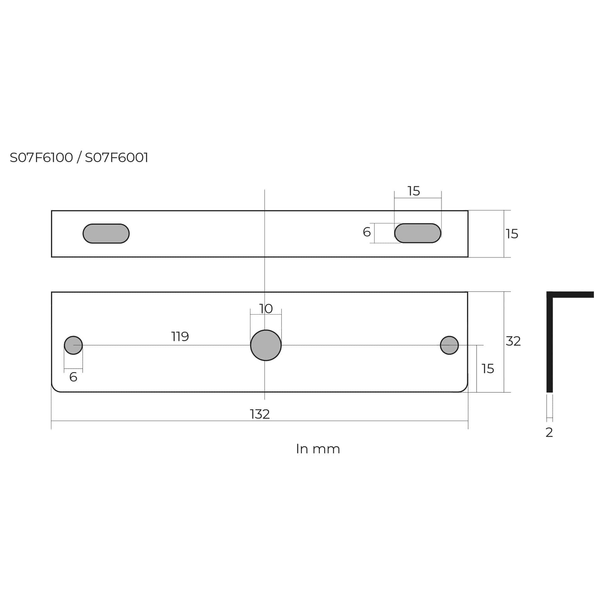 Monteringsbeslag til S07F6001 / S07F6100 - 2