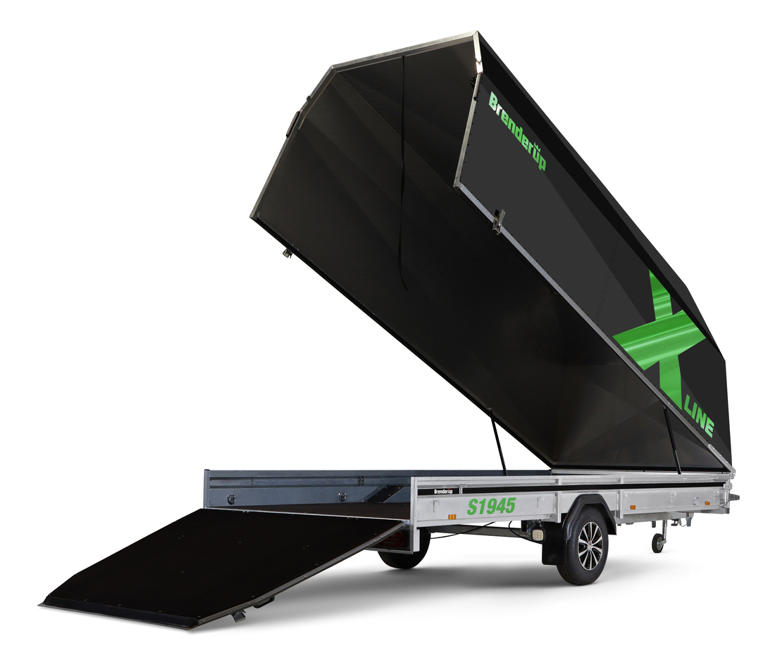 Brenderup Snöskotersläp X-line Svart Northern Light Inline 450L 1240 kg - 3