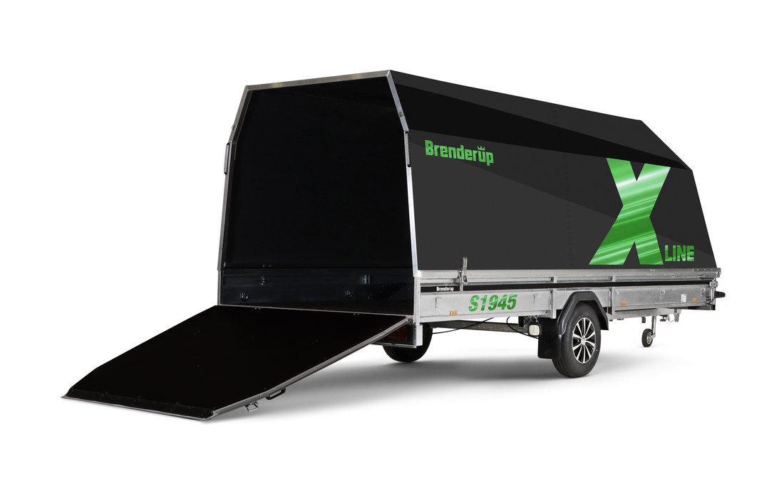 Brenderup Snöskotersläp X-line Svart Northern Light Inline 450L 1240 kg - 2