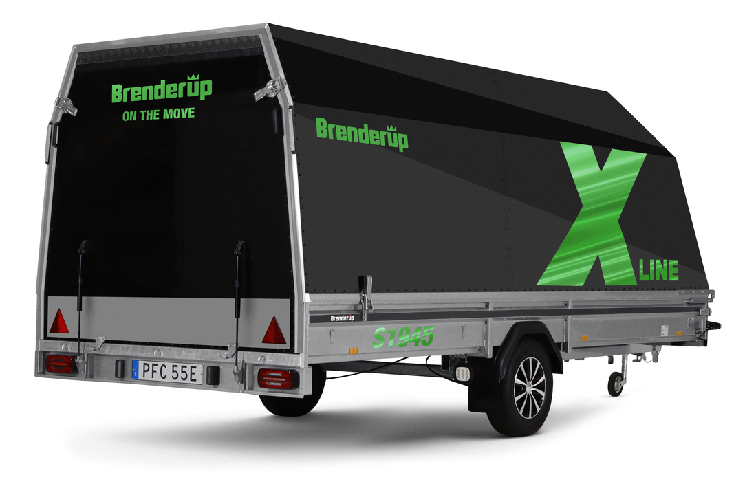 Brenderup Snöskotersläp X-line Svart Northern Light Inline 450L 1240 kg - 5