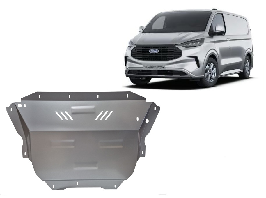 Hasplåt Aluminium Motor+ | Ford Transit Custom (2023-2026) - 2