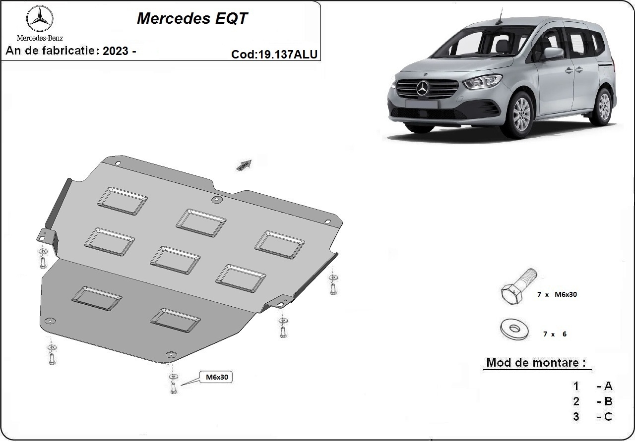 Bundplade Aluminium Motor+ | Mercedes EQT (2023-2026) - 3
