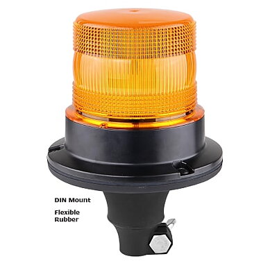 R65 LED flashing beacon 10 - 30v with PC Flexi-DIN bracket